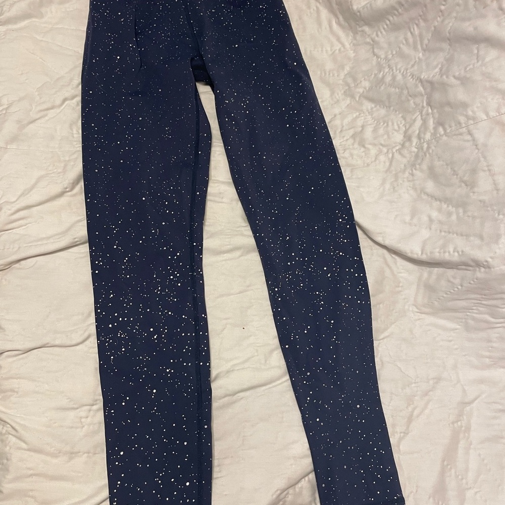 Women's Navy Blue Speckled Leggings